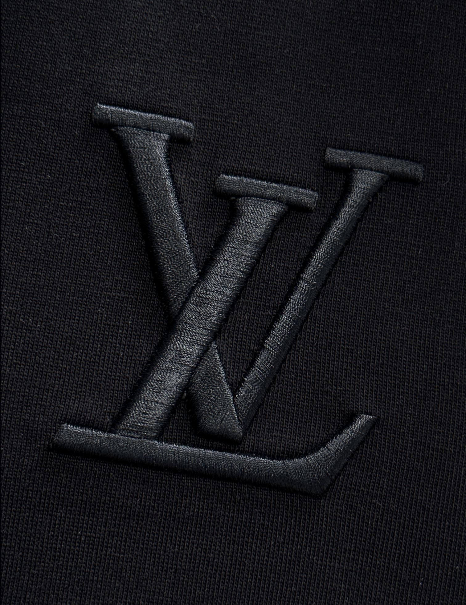 LV24/ss春夏新款棉质圆领短袖T恤胸前刺绣logo+完美印花后背皮牌标识+完美印花顶级纯棉面料定制标