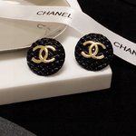Replica 2023 Perfect Luxury
 Chanel Jewelry Earring Black