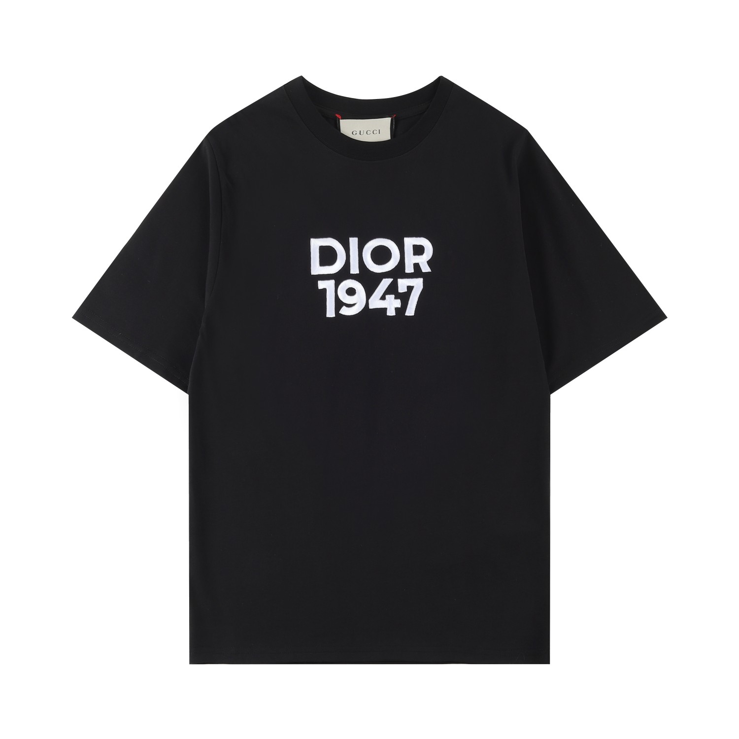 DIO Di * 2024SS camiseta de manga corta de primavera y verano nuevo estilo 1947 letra proceso de bordado tridimensional…