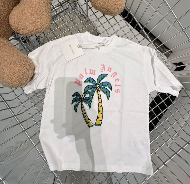 Palm Angels Odzież T-Shirt Brązowy Kolekcja wiosenno-letnia Krótki rękaw