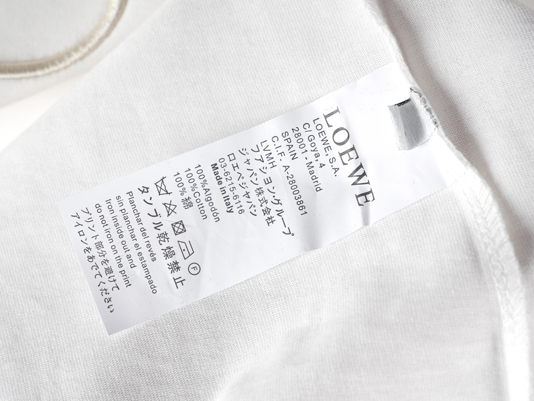 Loewe LOEWE|罗意威 24SS错位LOGO刺绣短袖