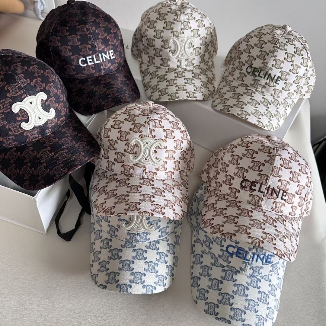 Versión de alta calidad de Celine, sombreros estampados, sombreros de pescador, gorras de béisbol, gorros de punto