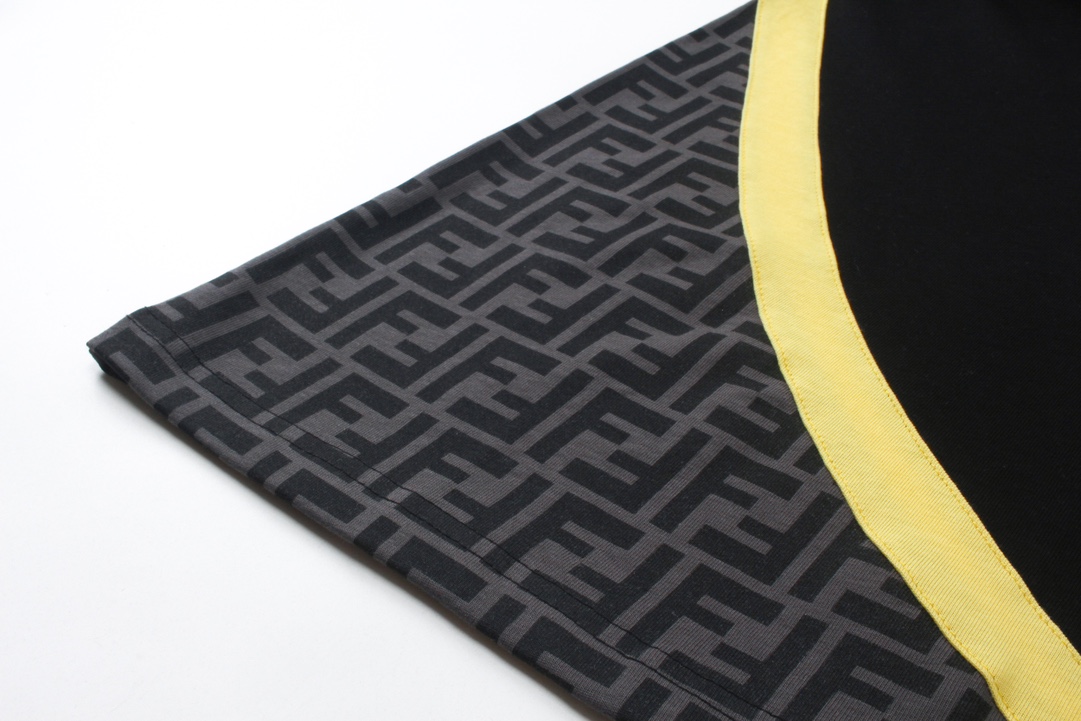 FENDI FEFFEDE COMPLETE ALL OVER F-printed T-sleeves in 260g dry fabric. - 图片 8