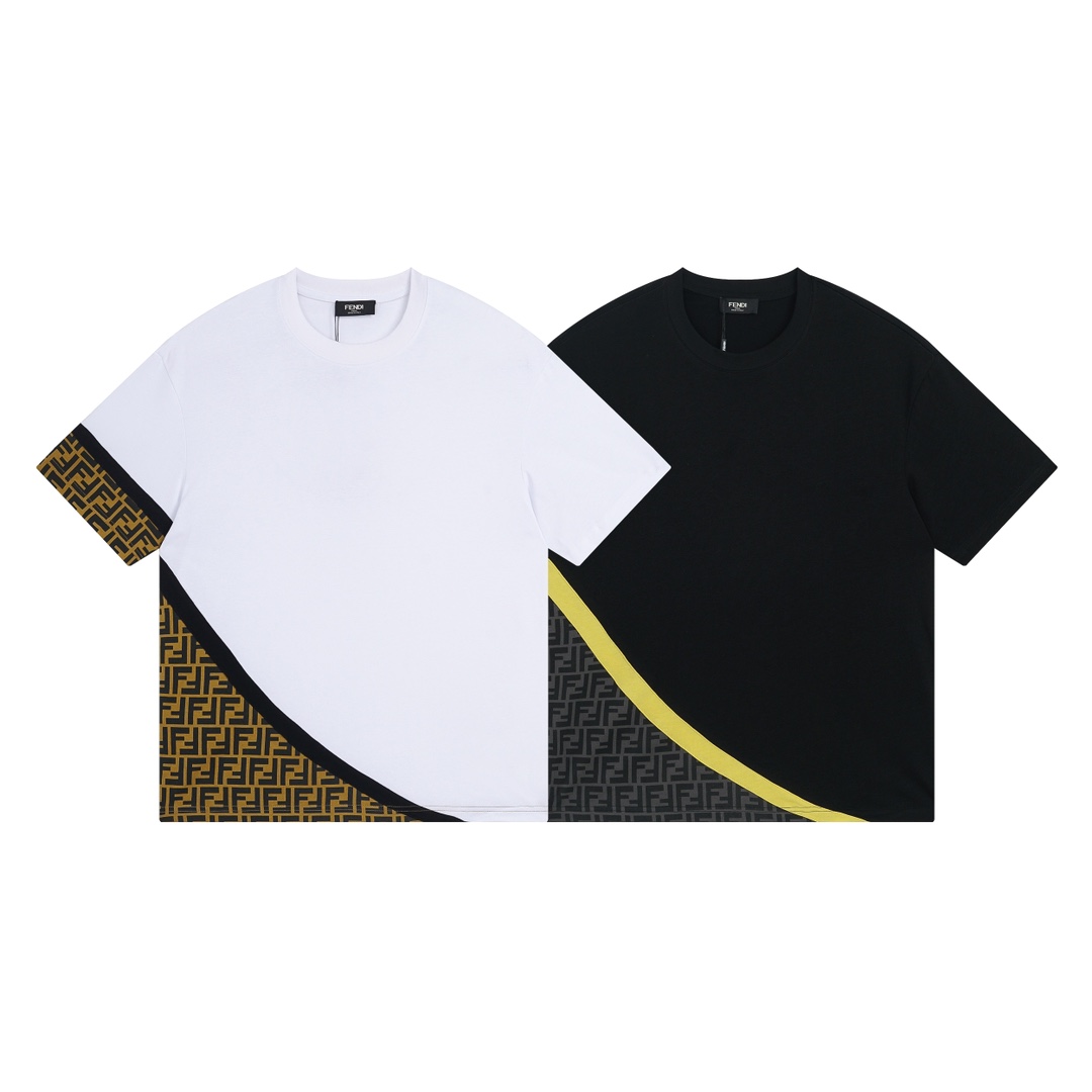 FENDI FEFFEDE COMPLETE ALL OVER F-printed T-sleeves in 260g dry fabric. - 图片 9