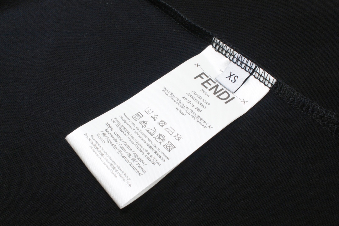 FENDI FEFFEDE COMPLETE ALL OVER F-printed T-sleeves in 260g dry fabric. - 图片 5