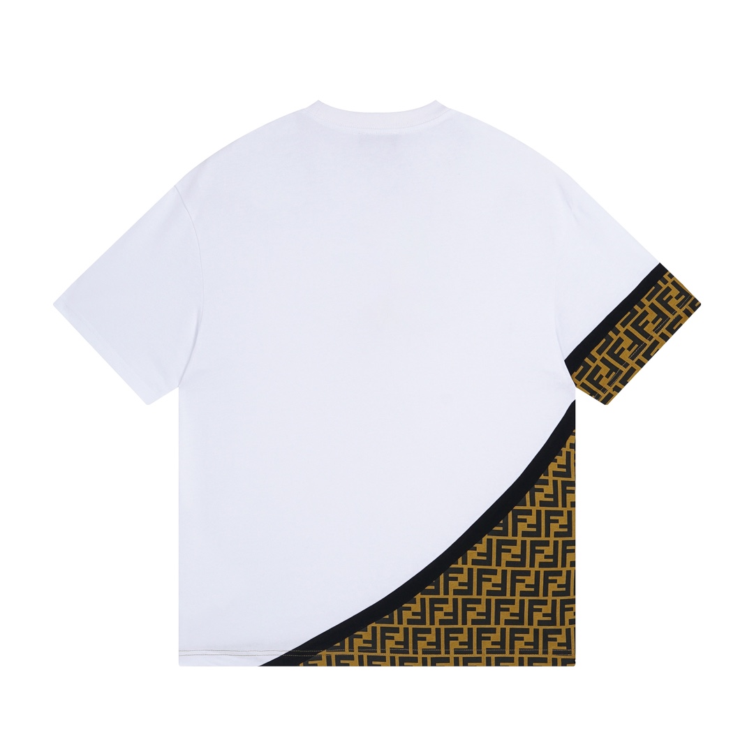FENDI FEFFEDE COMPLETE ALL OVER F-printed T-sleeves: Custom Design Overview - 图片 2