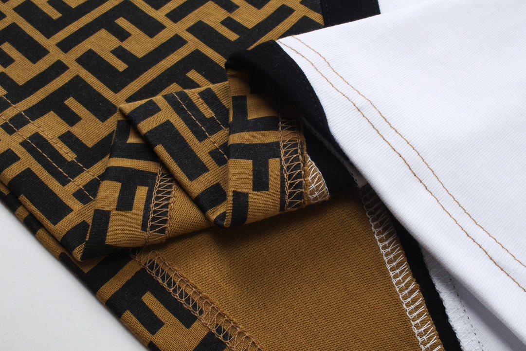 FENDI FEFFEDE COMPLETE ALL OVER F-printed T-sleeves: Custom Design Overview - 图片 8