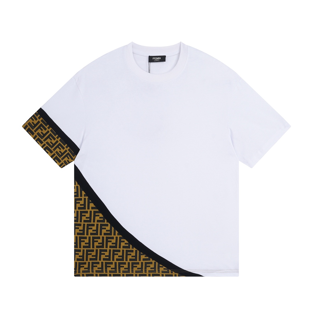 FENDI FEFFEDE COMPLETE ALL OVER F-printed T-sleeves: Custom Design Overview - 图片 4