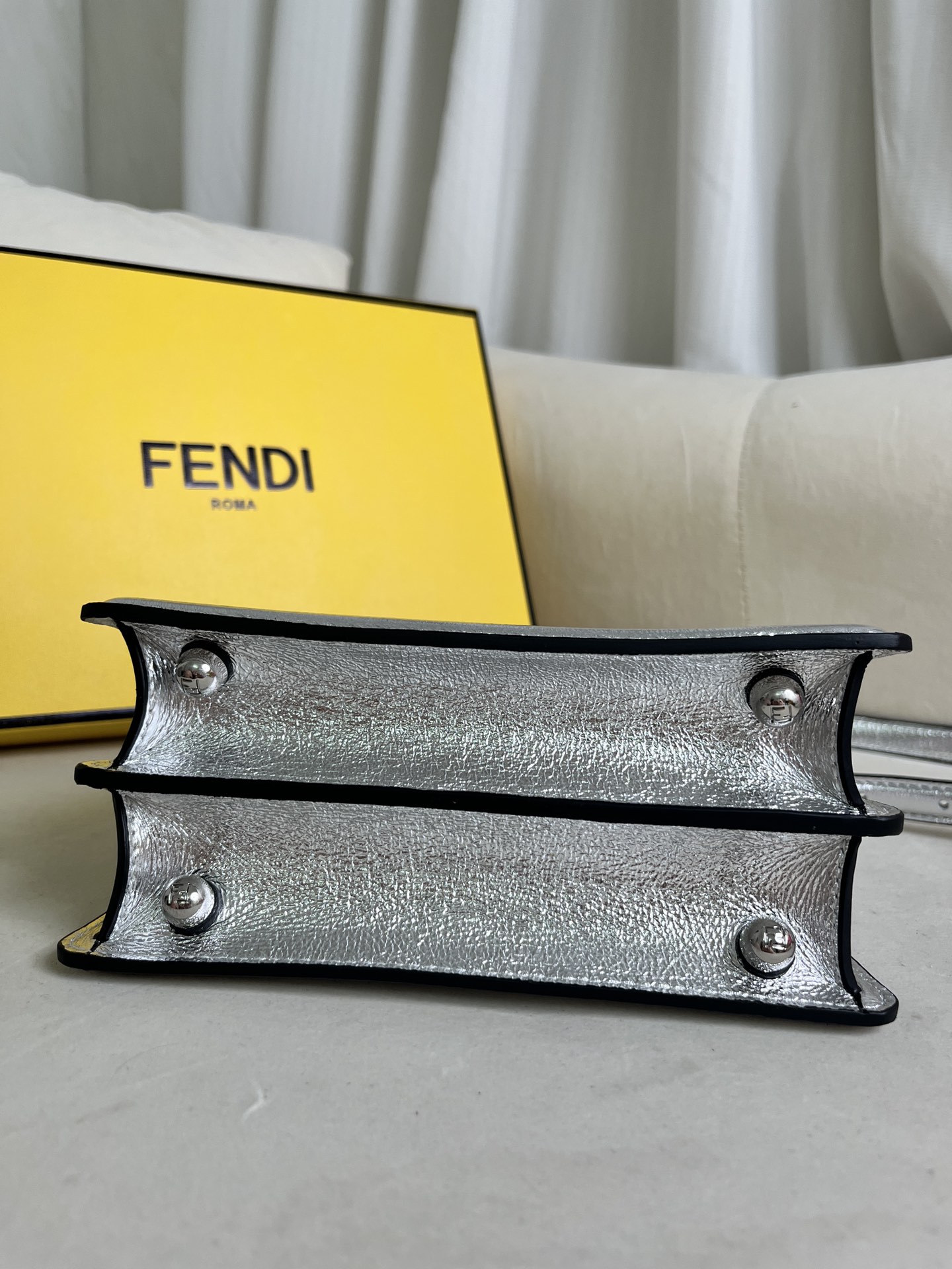 Fendi Peekaboo ISeeU Petite Silver Nappa Leather Top Handle Bag 9 i1712643509 5947 8