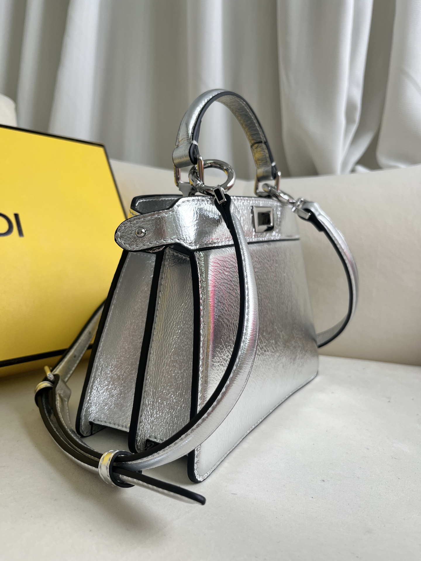 Fendi Peekaboo ISeeU Petite Silver Nappa Leather Top Handle Bag 3 i1712643509 7938 2
