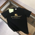 Burberry Clothing T-Shirt Wholesale Imitation Designer Replicas
 Black Grey White Printing Spring/Summer Collection Fashion Short Sleeve