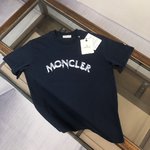 The Top Ultimate Knockoff
 Moncler Clothing T-Shirt Black Blue Grey White Printing Spring/Summer Collection Fashion Short Sleeve