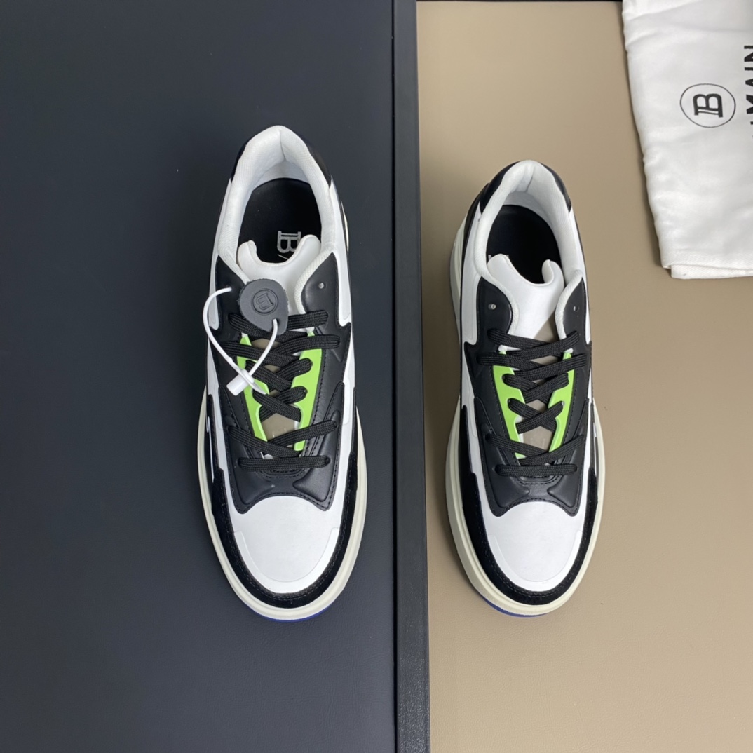 Zapatillas BALMAIN B-Skate lisas Zapatillas B-Skate con costuras multicolores en contraste, la parte superior…