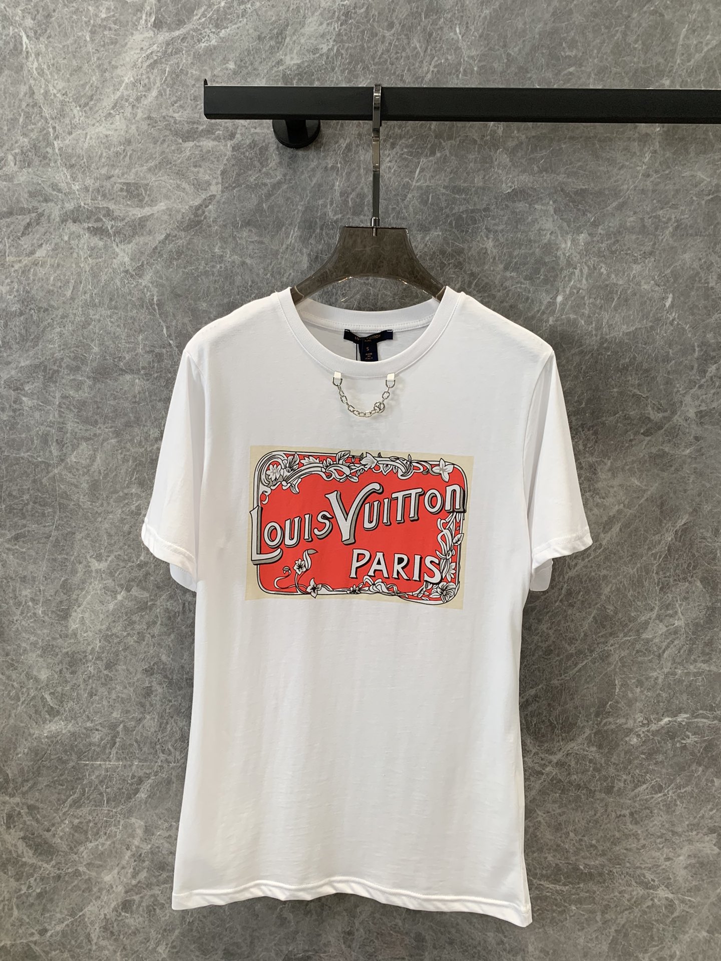 Louis Vuitton Kleding T-Shirt Afdrukken Lente/Zomercollectie Korte mouw