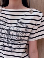Louis Vuitton Kleding T-Shirt Afdrukken Katoen Breien Lente/Zomercollectie Korte mouw