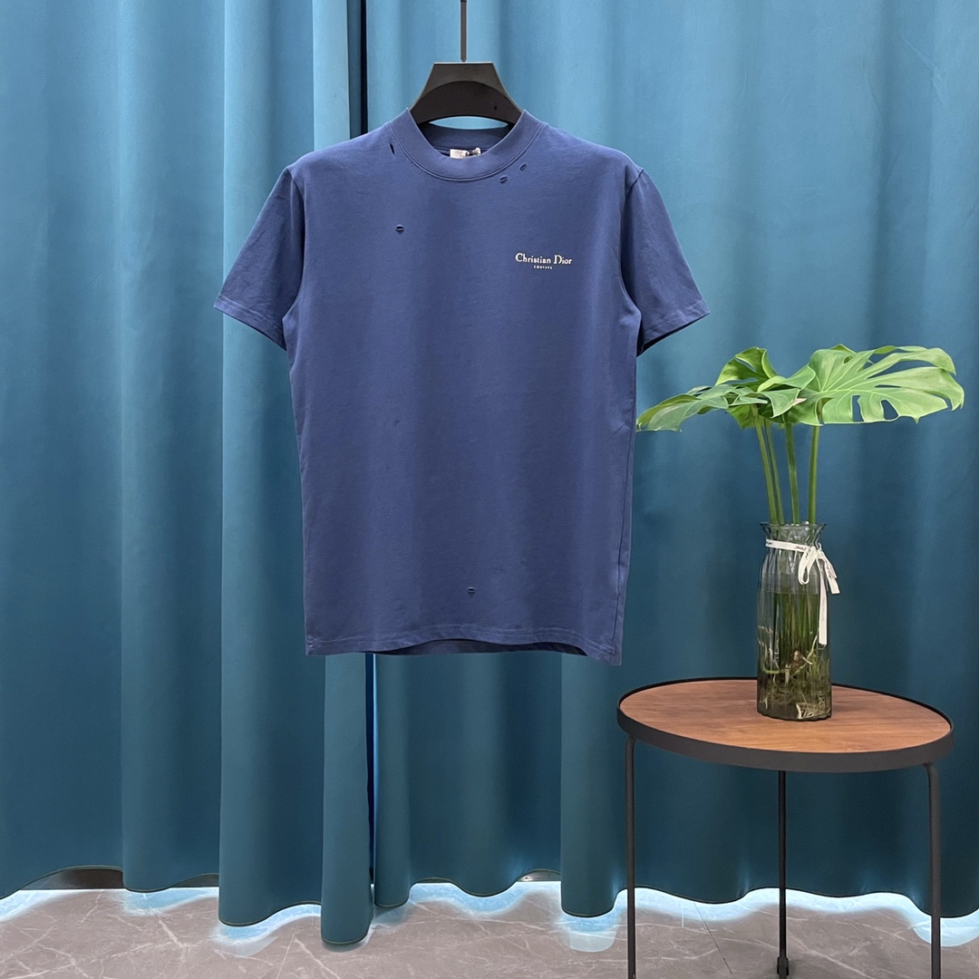 Dior Ropa Camiseta Universal para hombres y mujeres Manga corta