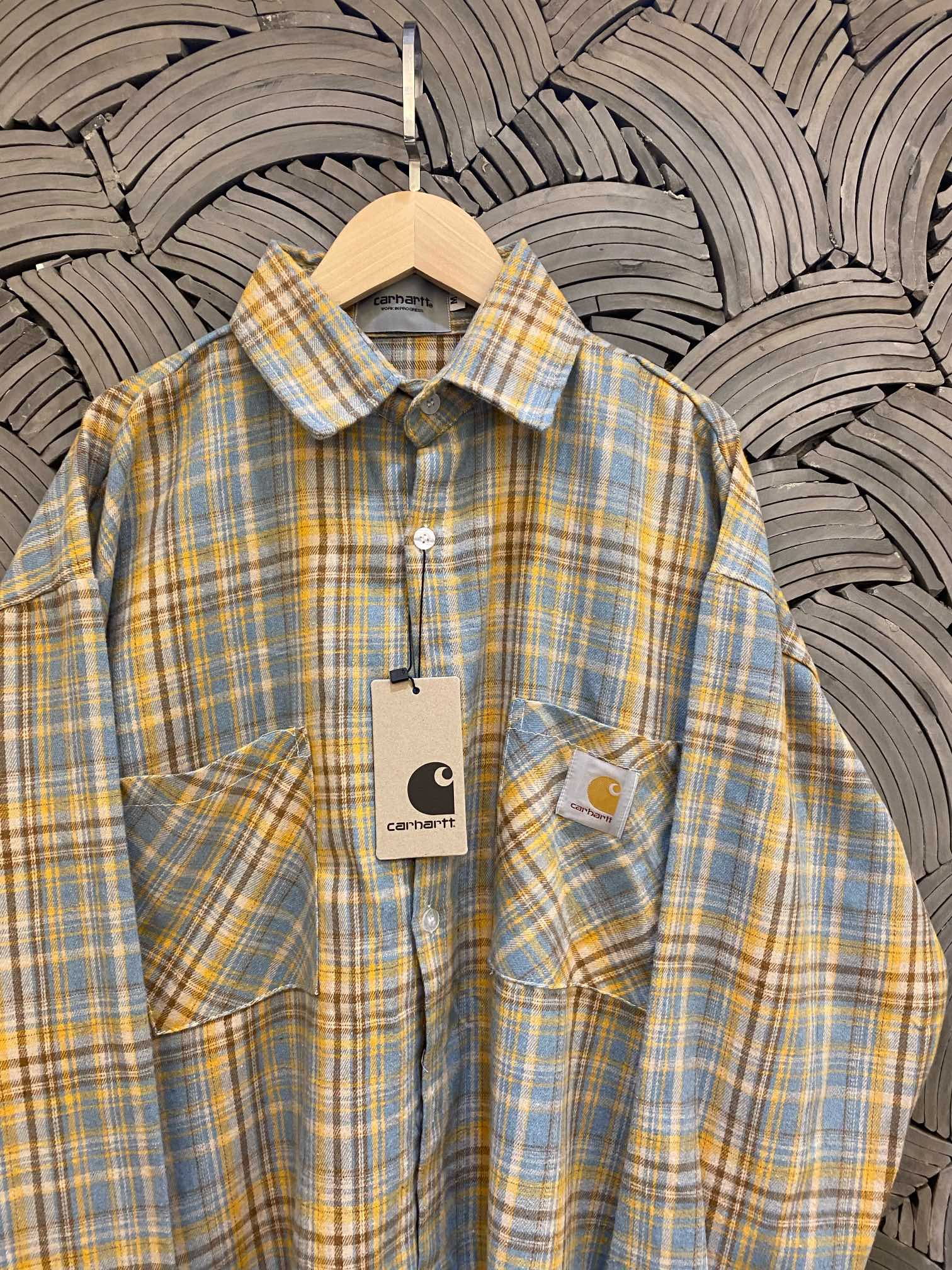 Carhartt Kahart Men’s Grid Color Shirt in M-XL Sizes: Measurements and Details - 图片 6