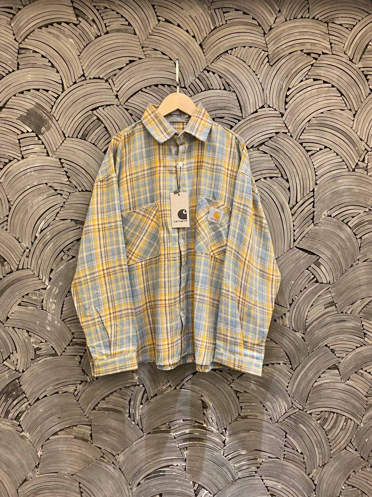 Carhartt Kahart Men’s Grid Color Shirt in M-XL Sizes: Measurements and Details - 图片 2