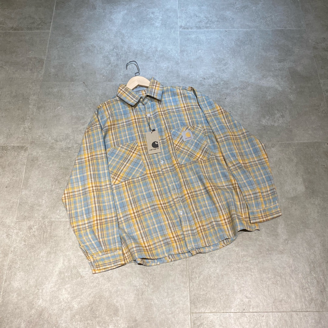 Carhartt Kahart Men’s Grid Color Shirt in M-XL Sizes: Measurements and Details - 图片 4
