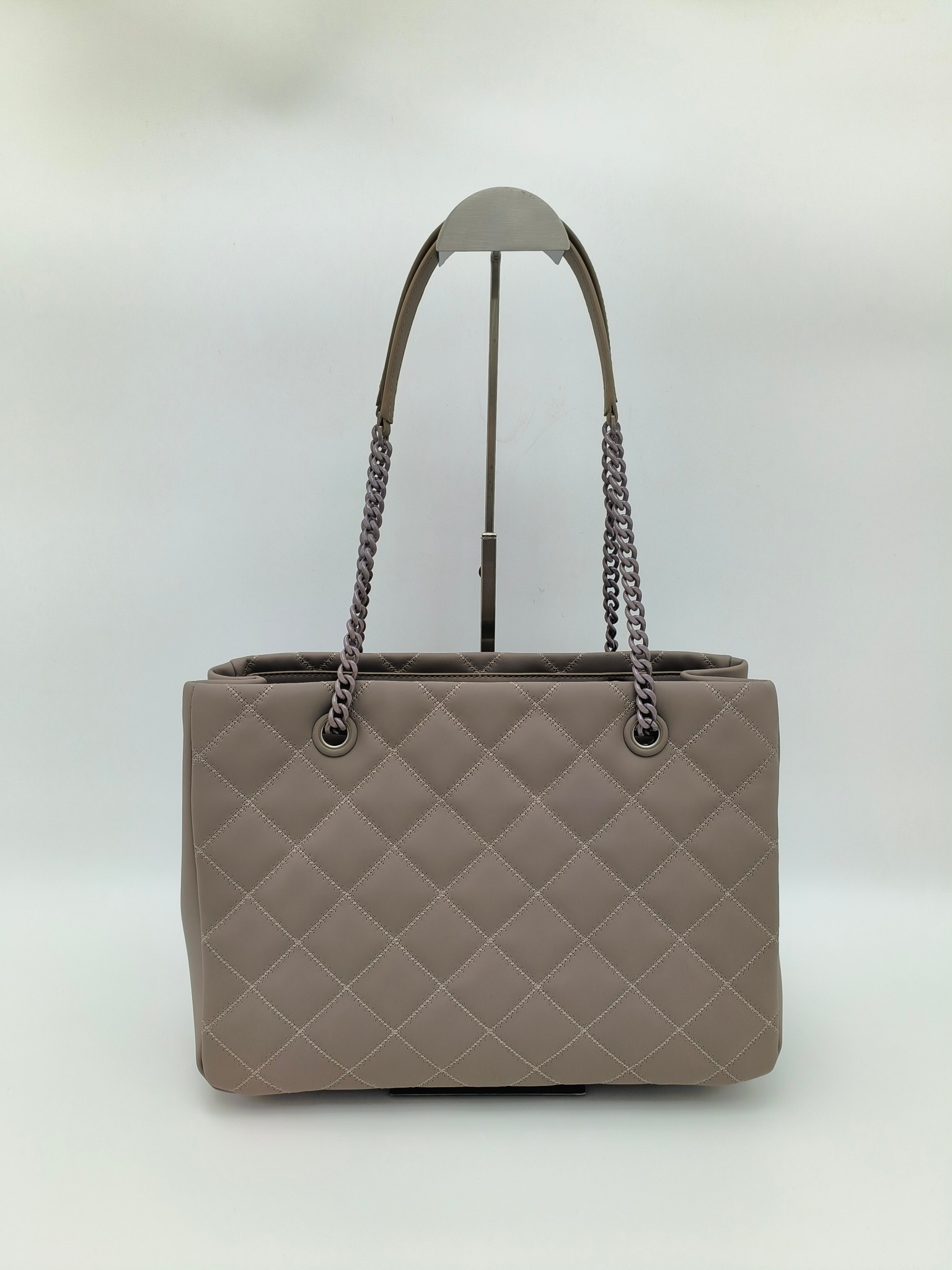 Tory Burch ～003#最新款 手提包 单肩包 磨沙皮 菱格车线工艺 袋口有磁扣 中格一拉链 容量大