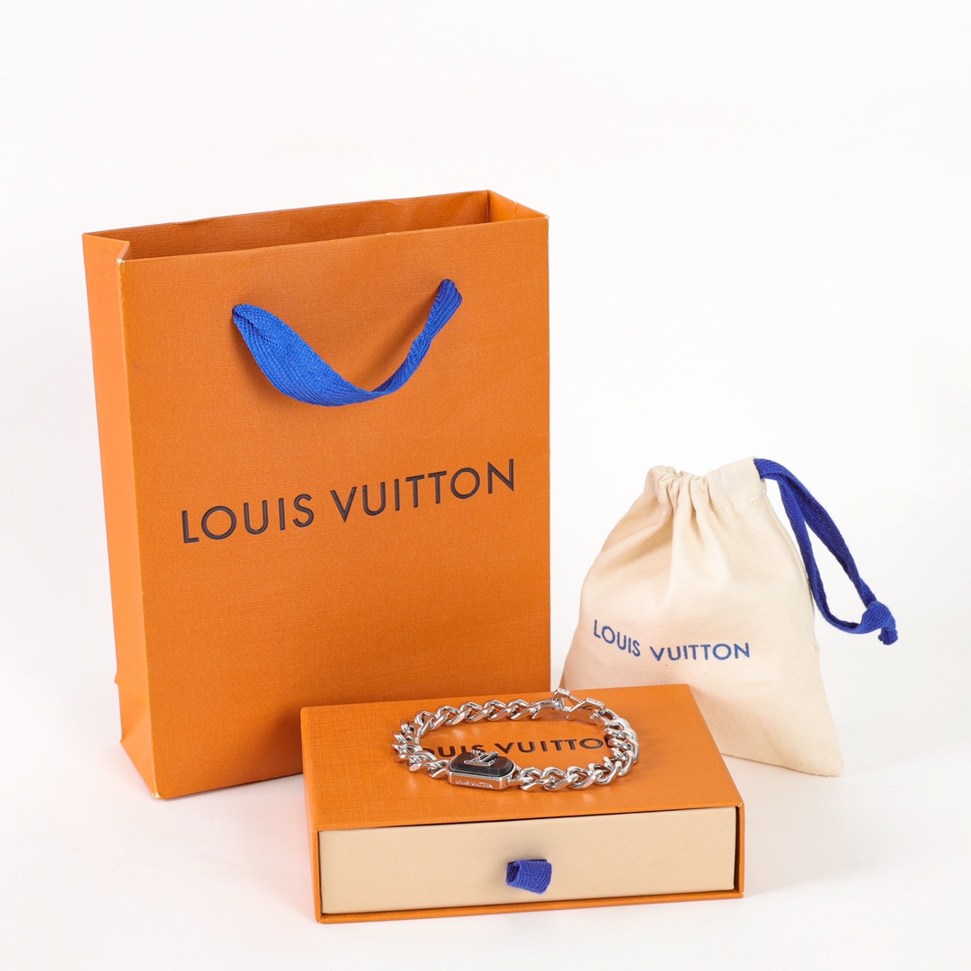 Louis Vuitton Bijoux Bracelet Argent Gravure La chaîne