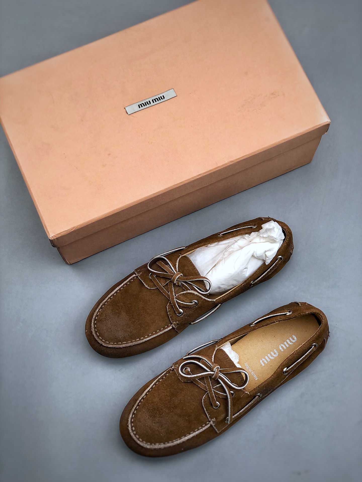 300 #MiuMiu/缪缪2024ss春夏走秀款·系带驾车鞋乐福鞋豆豆鞋
