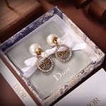 Dior Bijoux Boucle D’Oreille Jaune Laiton