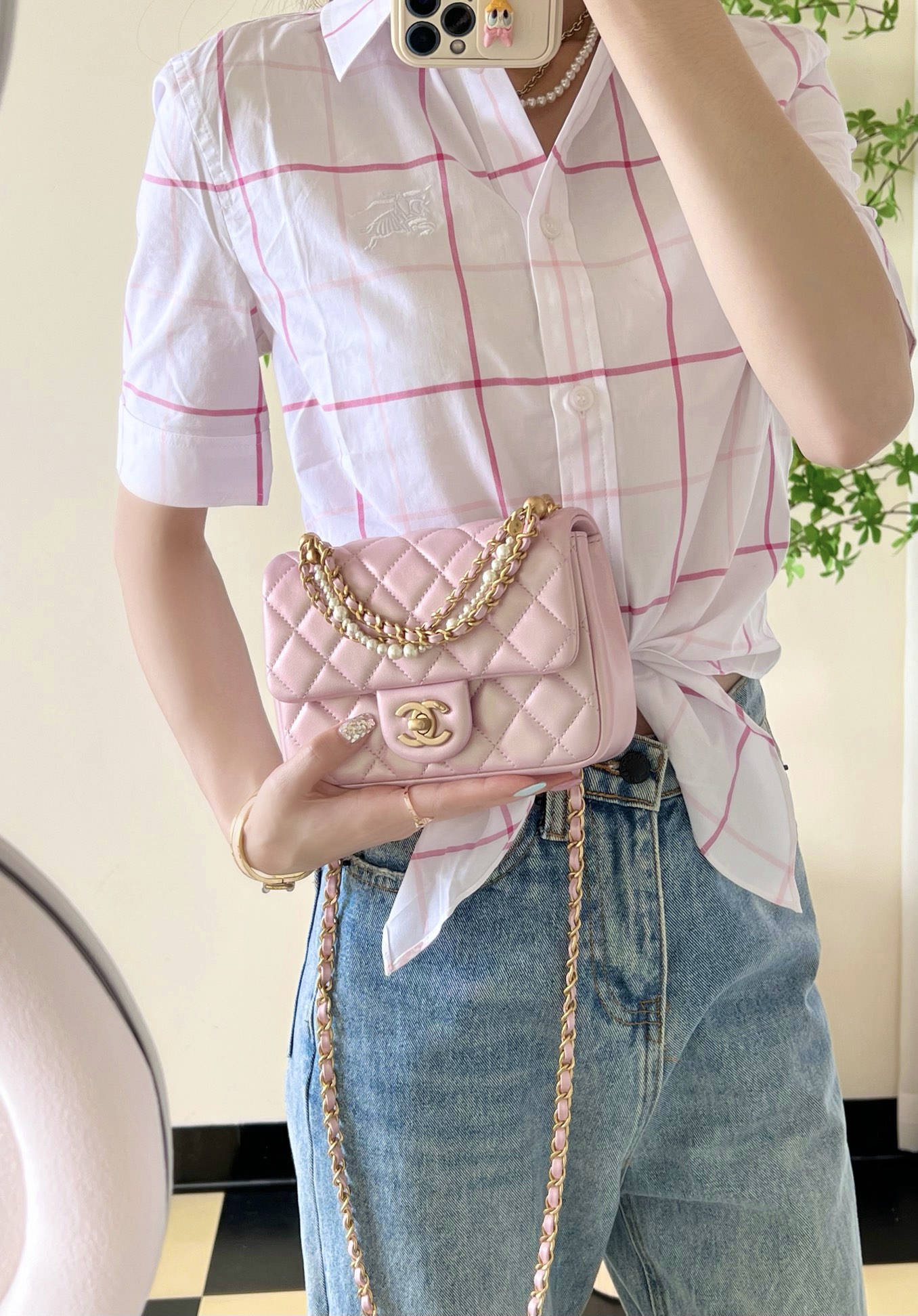Chanel Crossbody & Shoulder Bags Pink Chains