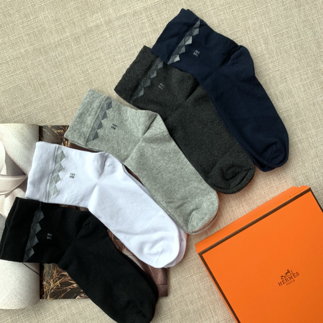 Hermes Sock- Short Socks Men Cotton Casual