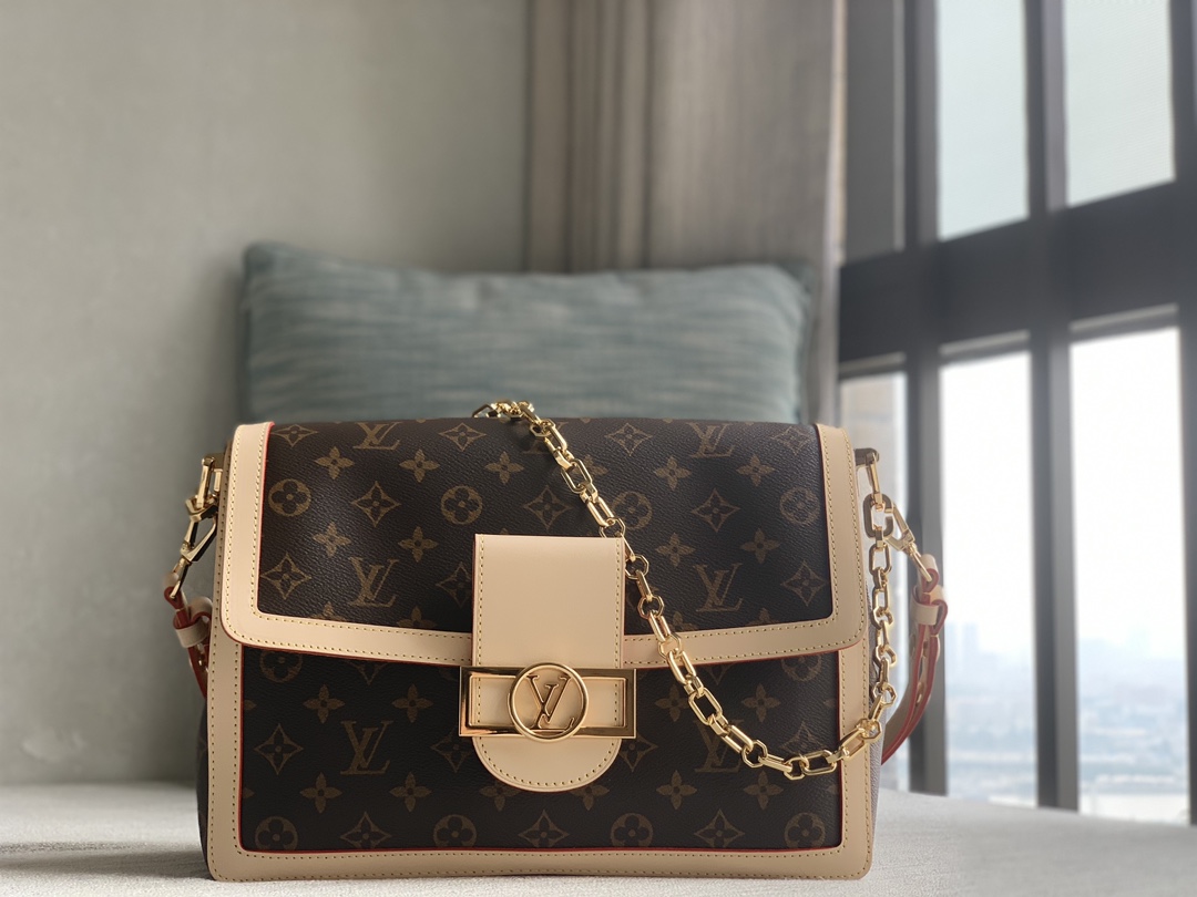 Louis Vuitton 247 new products have a strong starting lineup, and special purchasing agents offer [Dauphine Soft large handbag] M47149 presbyopia