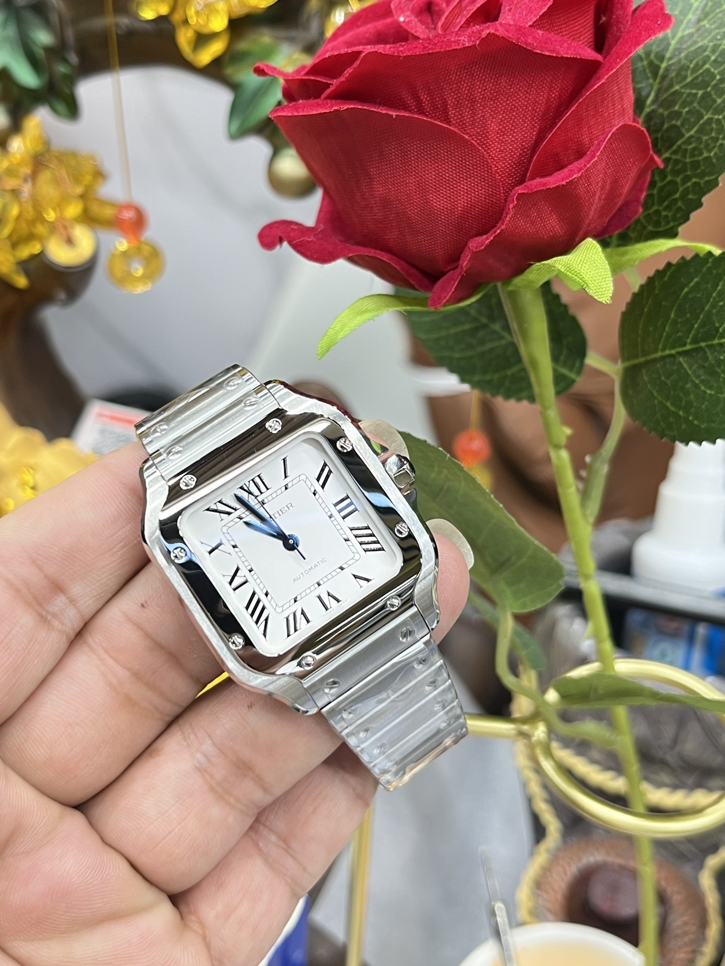 Cartier 卡地亚山度士女款/35.1mm*9.08mm/快拆表带/改1847mc自动上链