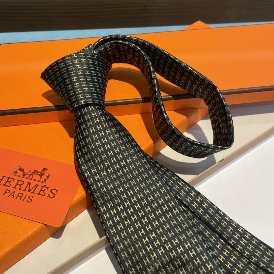 特价配包装爱马仕H字母男士新款领带系列让男士可以充分展示自己个性100%顶级斜纹真丝手工定制