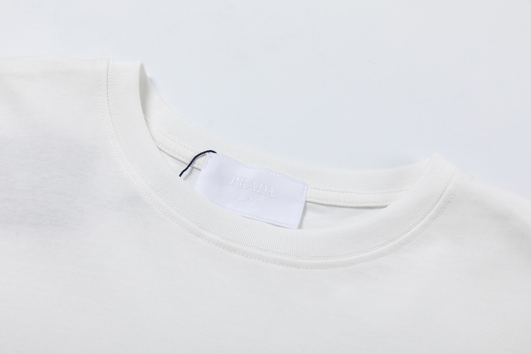 Prada PRADA普拉达 24ss早春新款立体压膜短袖T恤