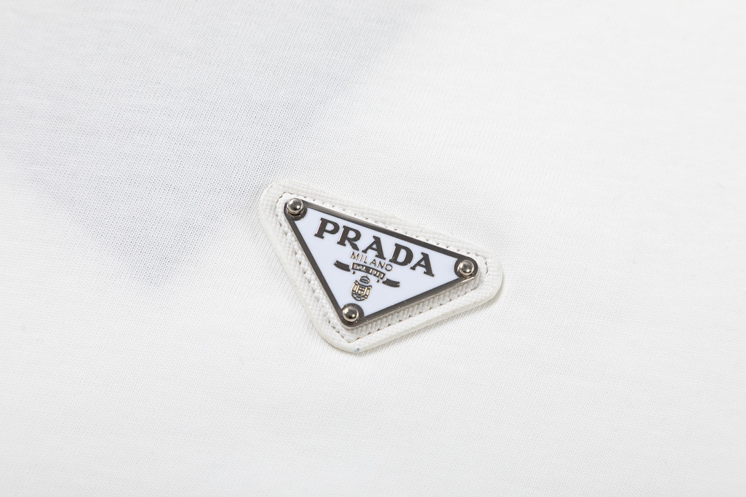 Prada PRADA普拉达 三角铁牌徽标短袖T恤