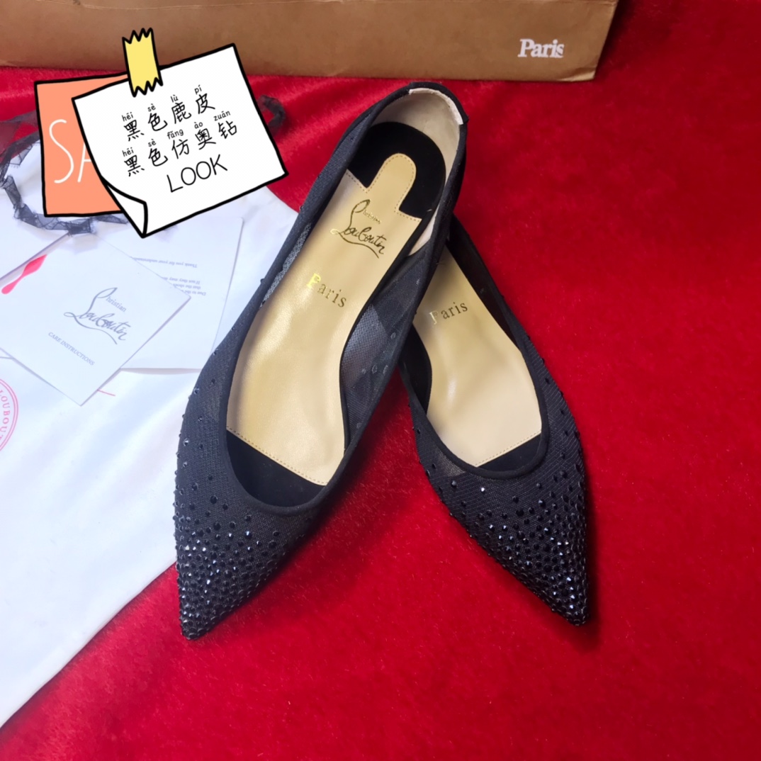 NO:100091,High-end custom diamond classic series!  H1Cm, size 35-42. Leather big sole 21096-006. Black sheep black imitation diamond standard European size Reference:21096-006 Color:black Material:fishnet/diamond Lining:goat leather Heel height:1Cm Sole:leather sole Size:EUR 35-42 (US 4-11):,,christian louboutin,sheep,Leather soles19860909高端订制 钻石精典款系列！ H1Cm,尺码35-42码.真皮大底21096-006.黑羊猄黑仿奥钻 标准欧码 Reference:21096-006 Color:black Material:fishnet/diamond Lining:goat leather Heel heigh:1Cm Sole:leather sole Size:EUR 35－42（US 4一11) :,,christian louboutin,sheep,Leather soles,Women's Shoes