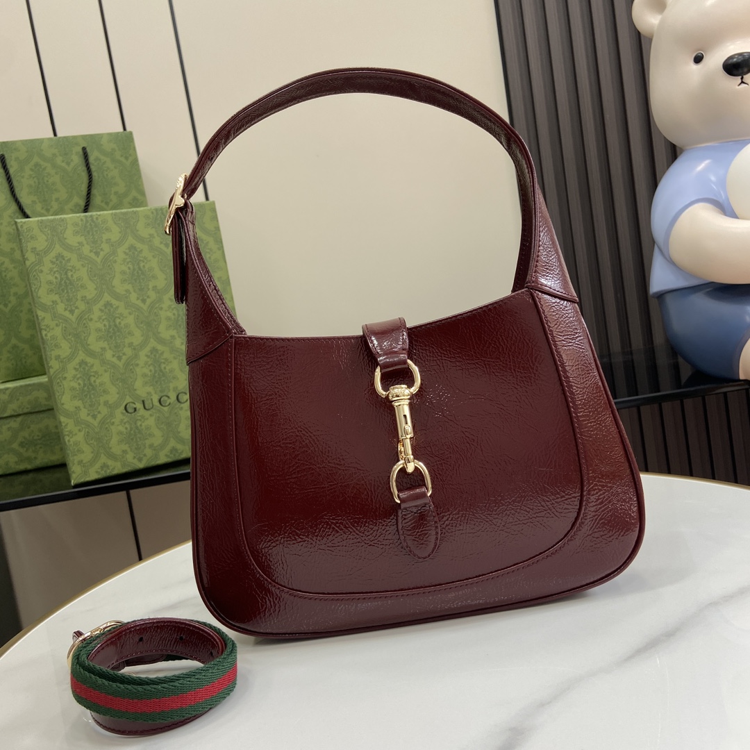 Gucci 漆皮 Jackie系列小号肩背包