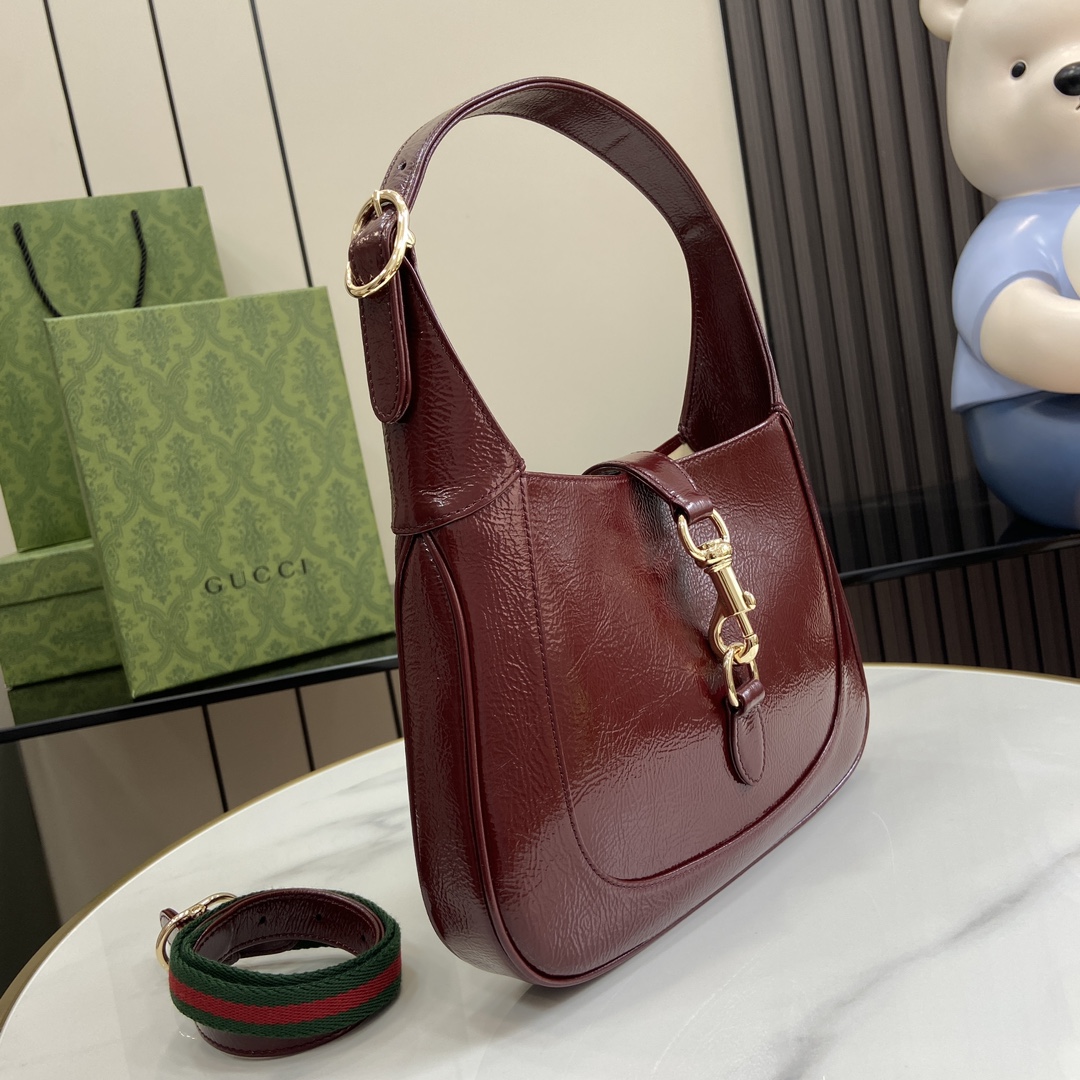 Gucci 漆皮 Jackie系列小号肩背包