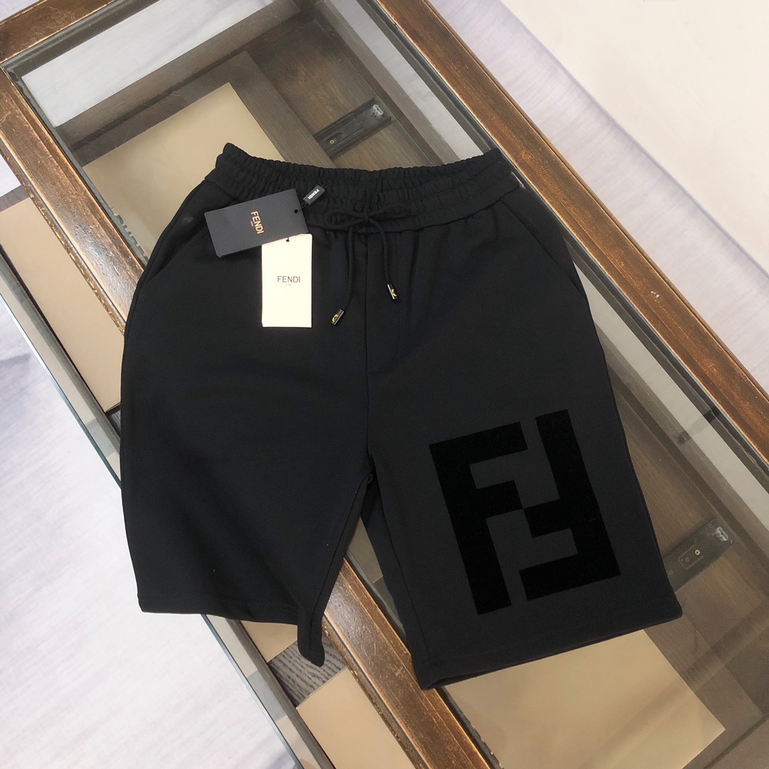 Fendi Clothing Shorts Black Grey Purple White Printing Unisex Spring/Summer Collection Casual