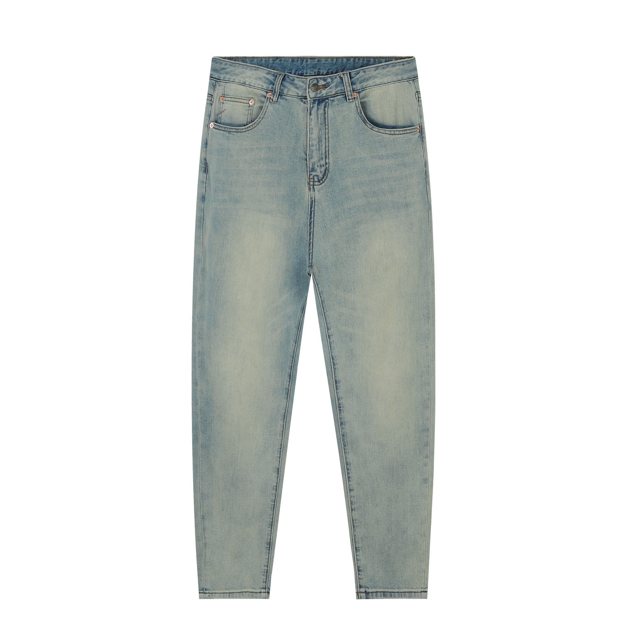 GUCC古*2024AW jeans de otoño/invierno nuevos, bordado de Tian Dao con patrón de llama doble G en bolsillos traseros, let…