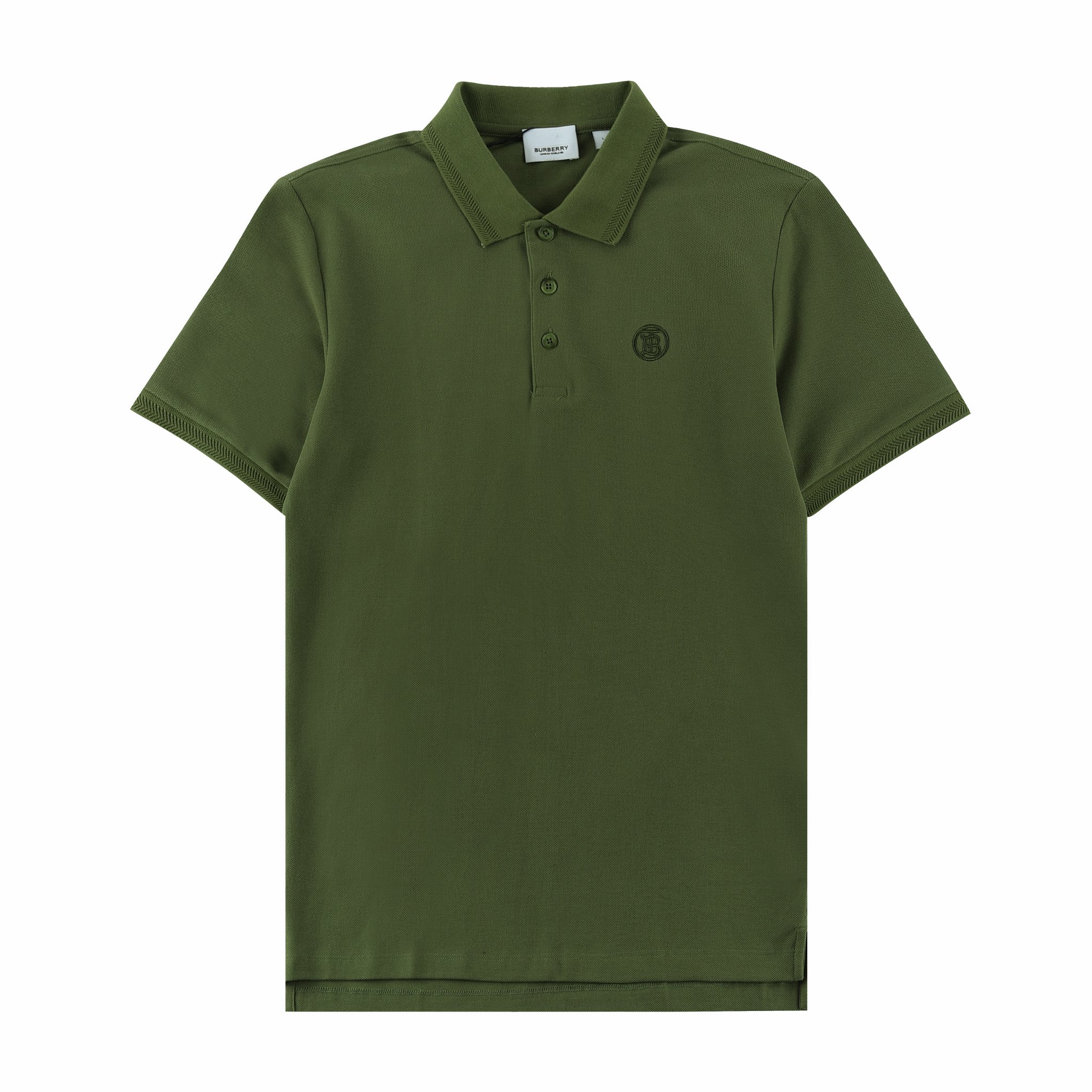 BBR Burberry*BBR2024SS polo nuevo de cuello vuelto primavera/verano, bordado de punto de Taiwán con logotipo TB redondo…