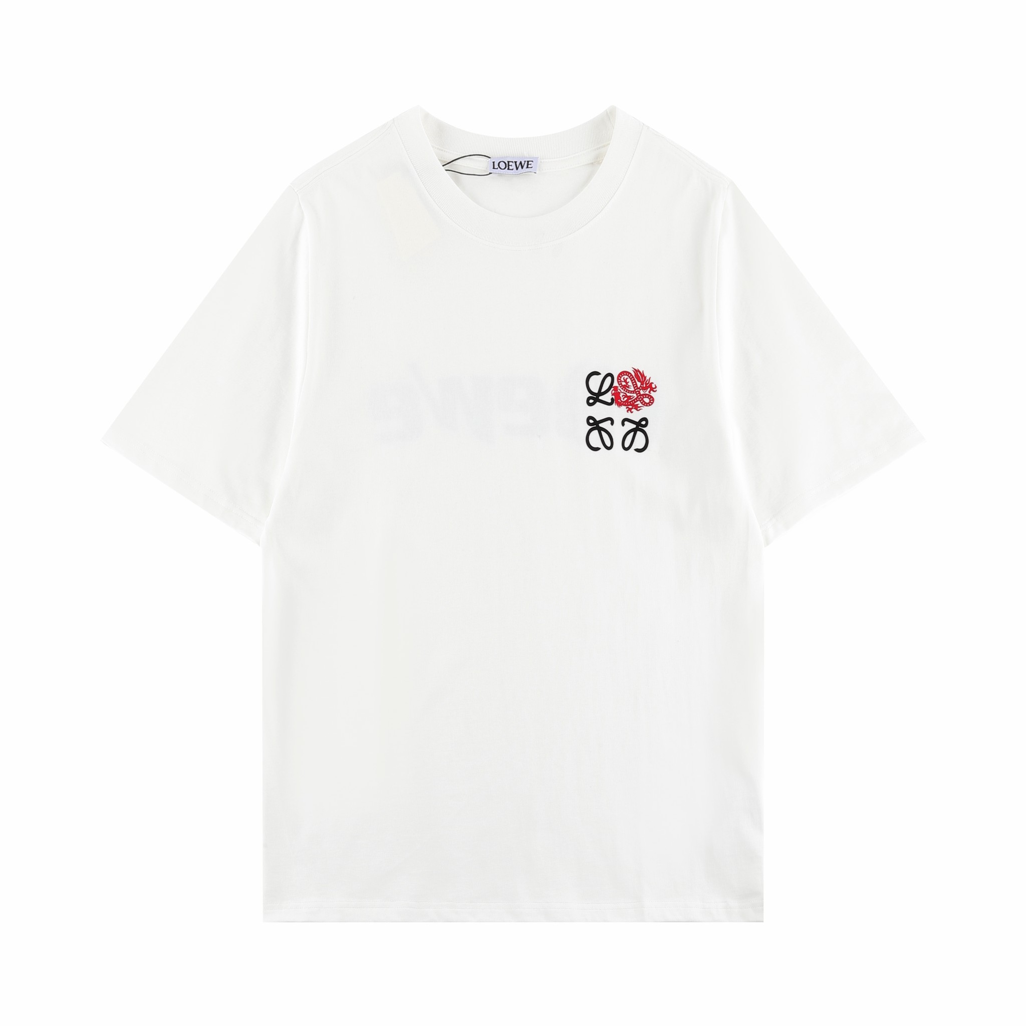 🅿️135 LOEW罗意*2024SS camiseta de manga corta nueva de primavera/verano, edición limitada del Año del Dragón, logo front…
