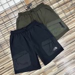 The North Face Clothing Shorts Black Green Embroidery Unisex Men Nylon Summer Collection Quick Dry