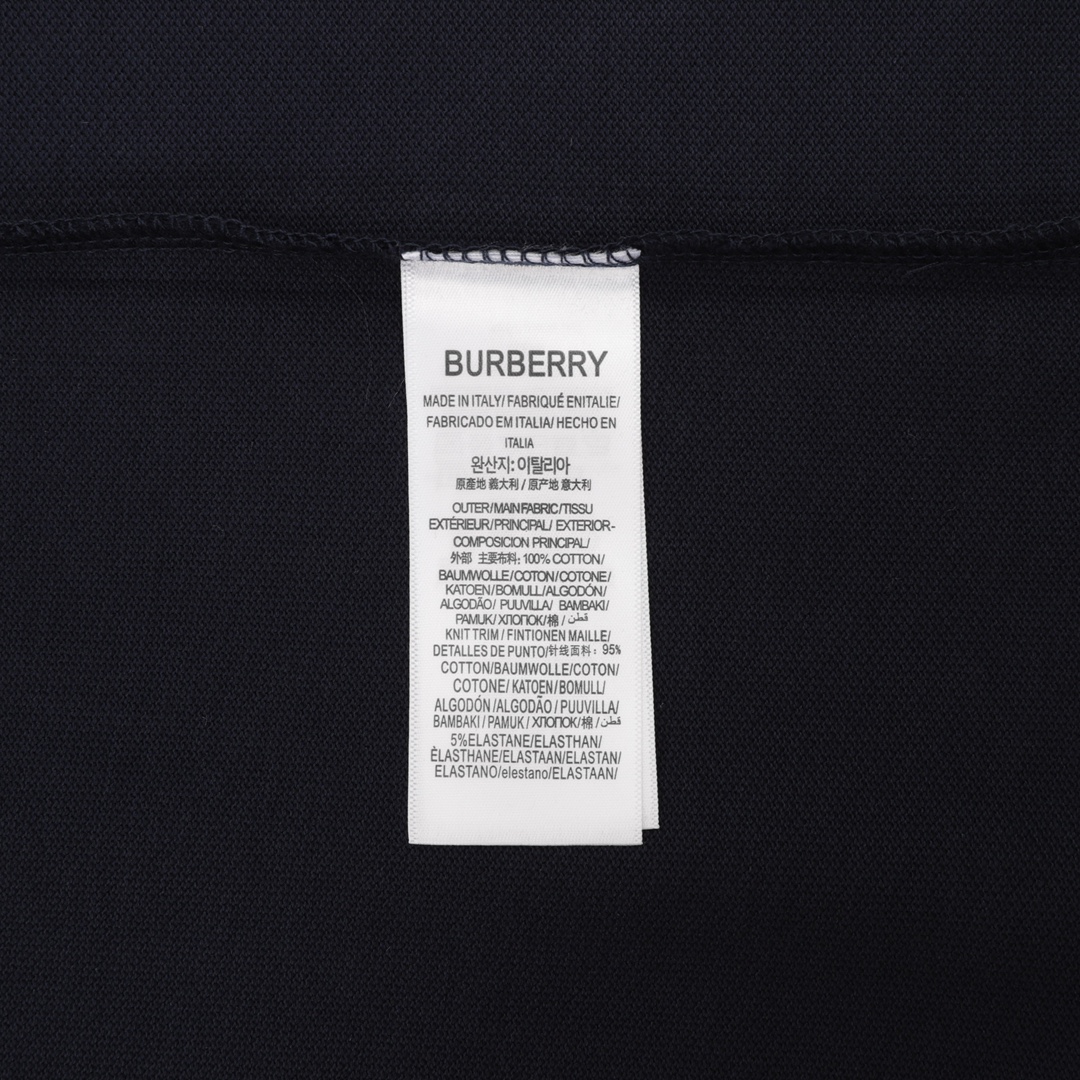 P160 Burberry/巴宝莉 经典领口刺绣短袖Polo衫 选用棉质珠地网眼布打造 定制材质260g长绒棉