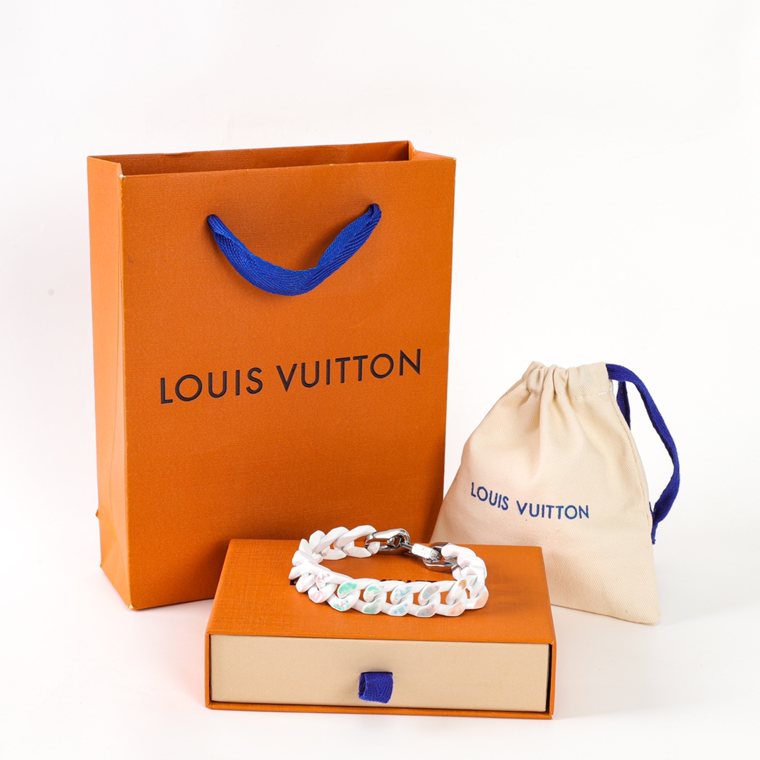Louis Vuitton Bijoux Bracelet Argent Blanc Collection printemps – été La chaîne