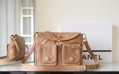 Chanel New
 Messenger Bags Caramel Calfskin Cowhide Spring/Summer Collection Vintage