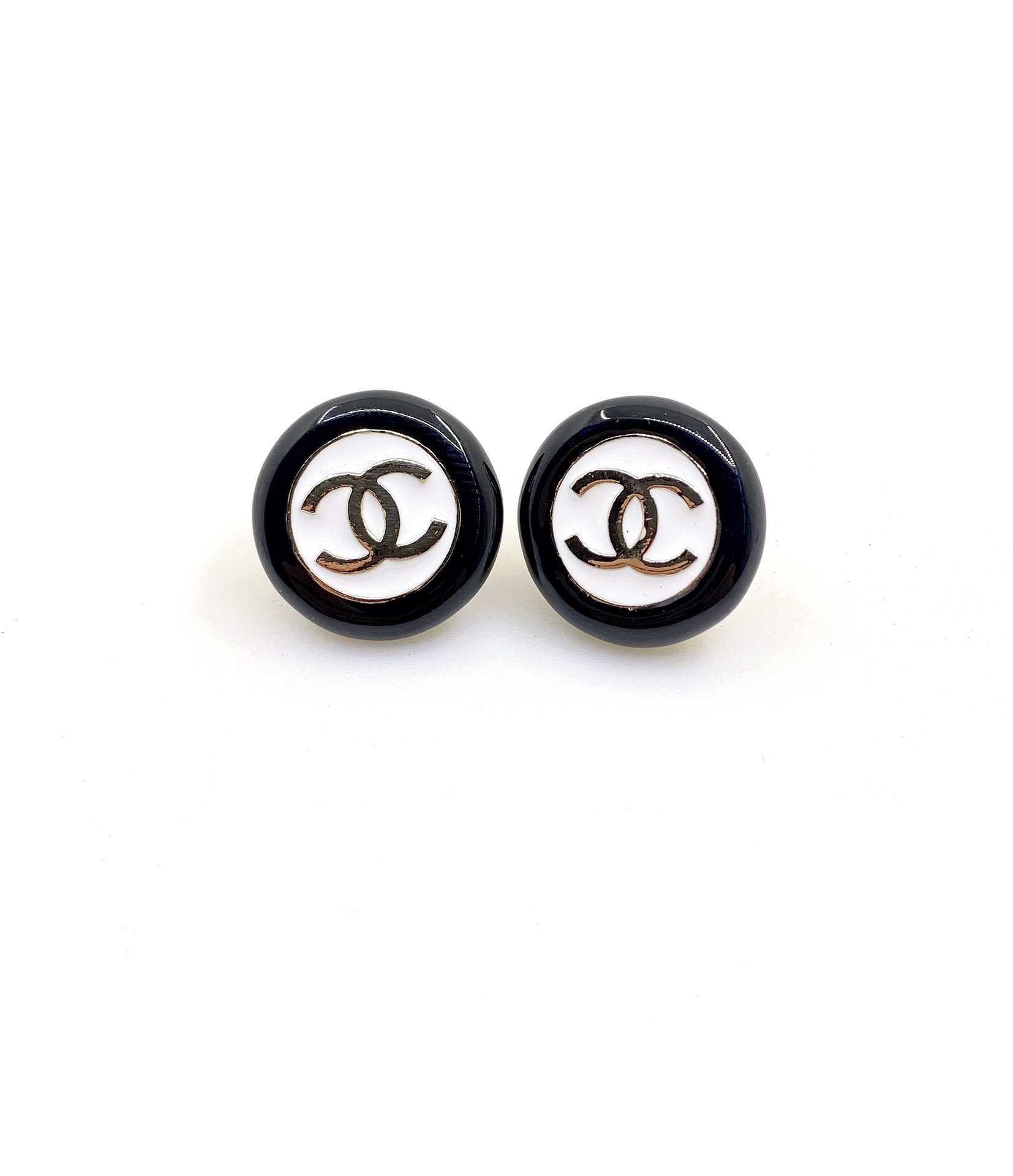 Chanel Bijoux Boucle D’Oreille Colliers & Pendentifs Noir Blanc