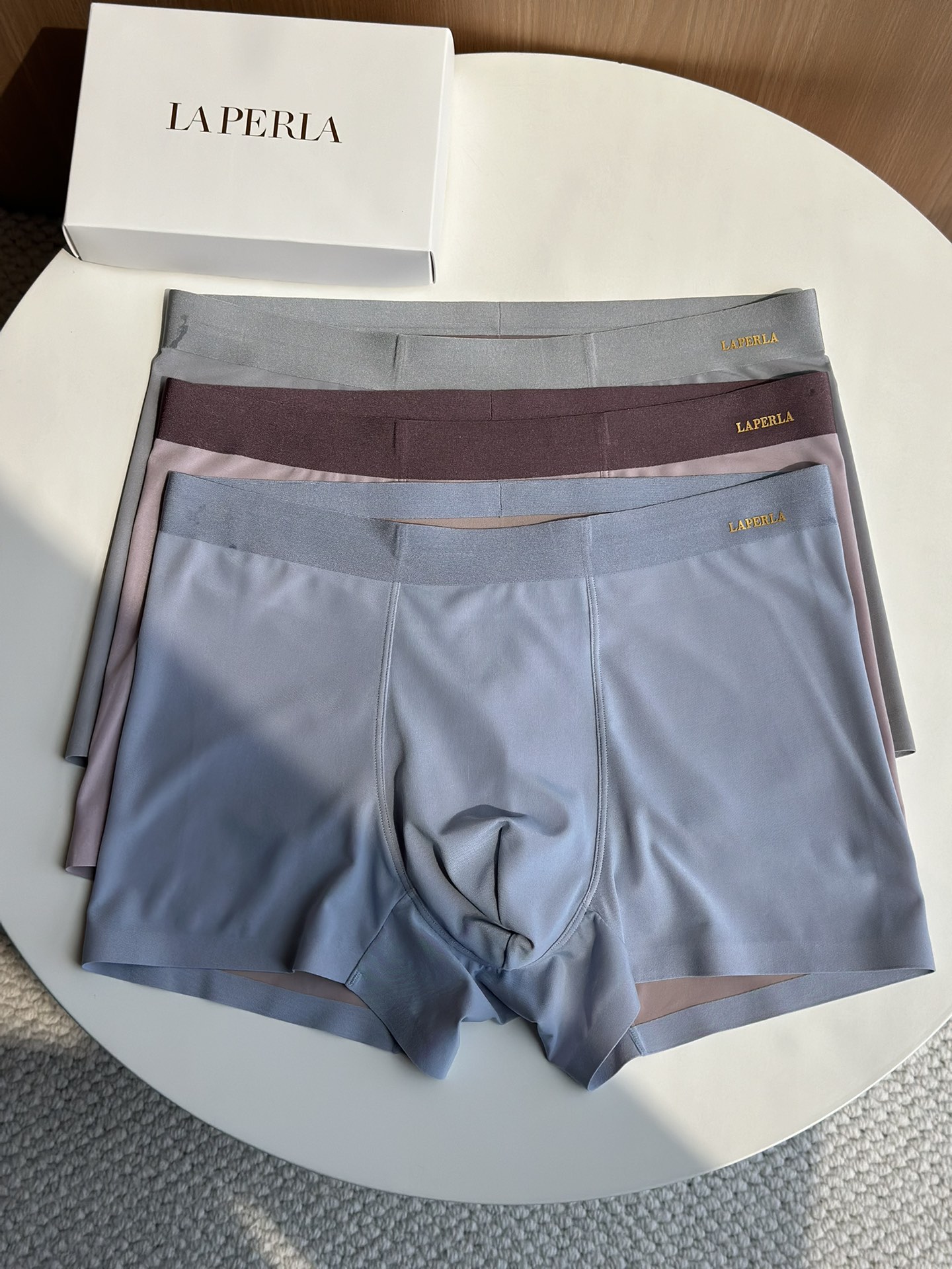 LAPERLA新款120S混纺冰丝双面男士内裤 高端面料 超级120S科技混纺  冰丝凉感比普通的低5度