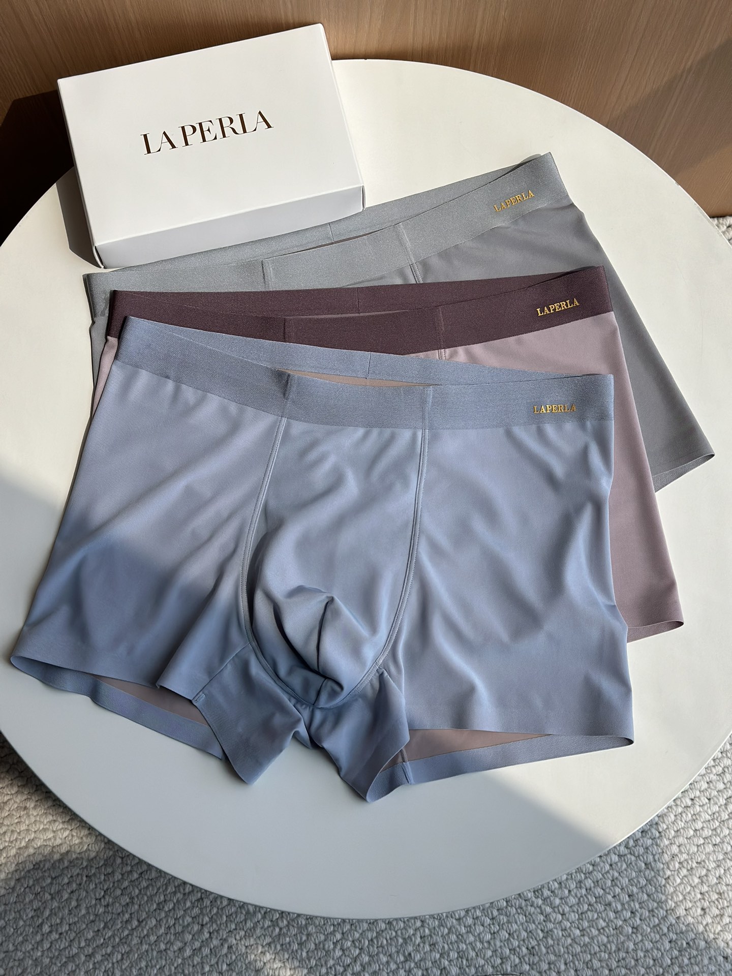 LAPERLA新款120S混纺冰丝双面男士内裤 高端面料 超级120S科技混纺  冰丝凉感比普通的低5度