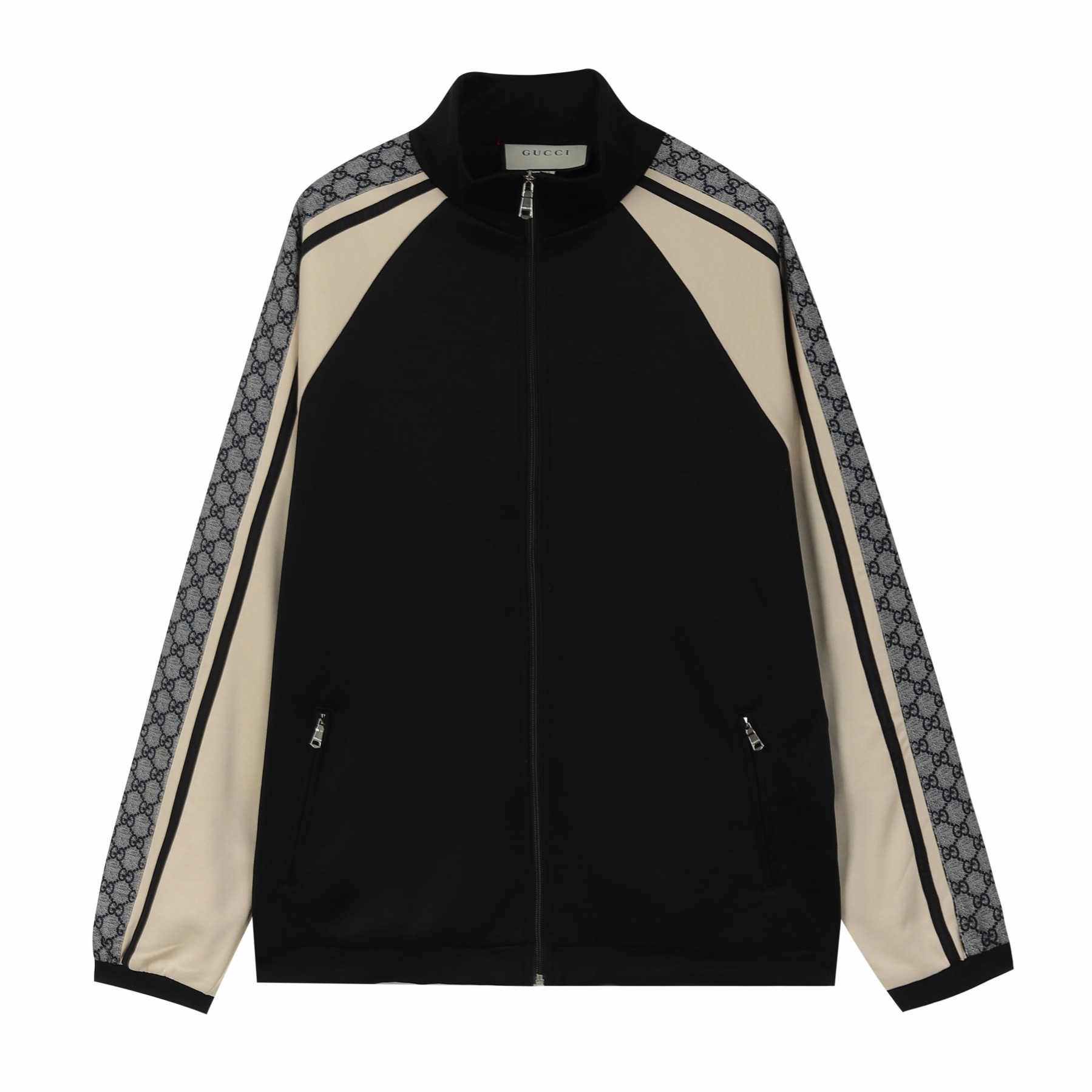 GUCC古*2024SS primavera/verano chaqueta nueva, mangas a ambos lados con cinta de piel de serpiente doble G, diseño de bo…