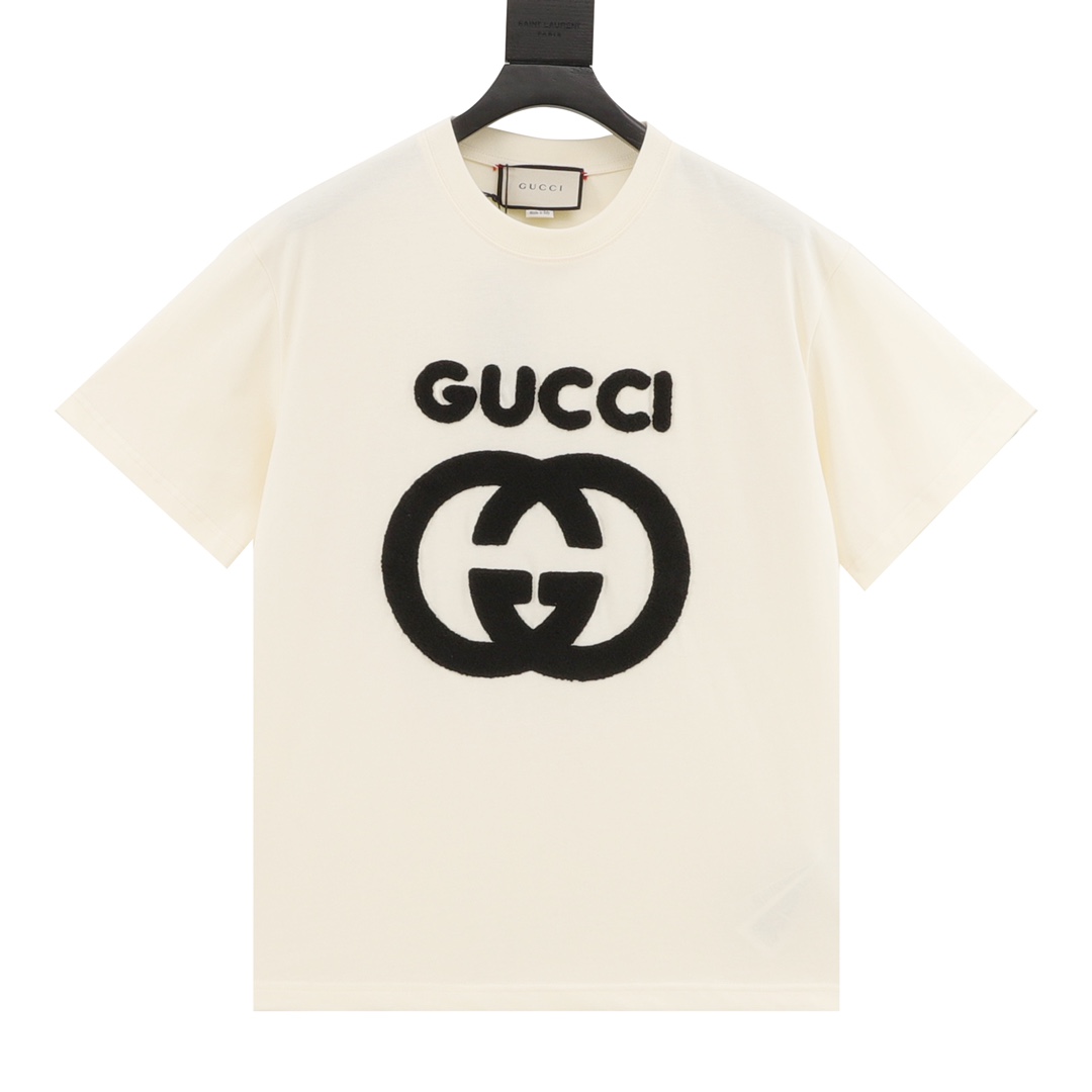 Gucci Odzież T-Shirt Znajdź replikę
 Kolor moreli Czarny Unisex Kolekcja wiosenno-letnia Krótki rękaw